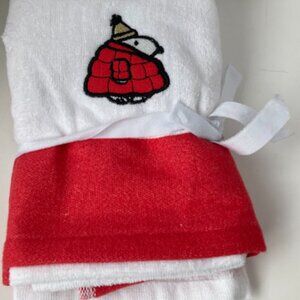 Peanuts Snoopy Embroidered Hand Towels 16x26
